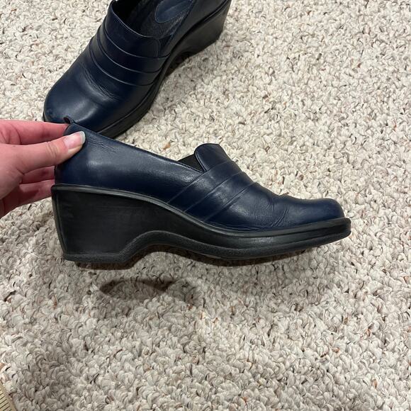 Dansko Aubrey Pleated Leather Clogs Sz EU 38 US 8 Casual Comfort - Picture 6 of 7